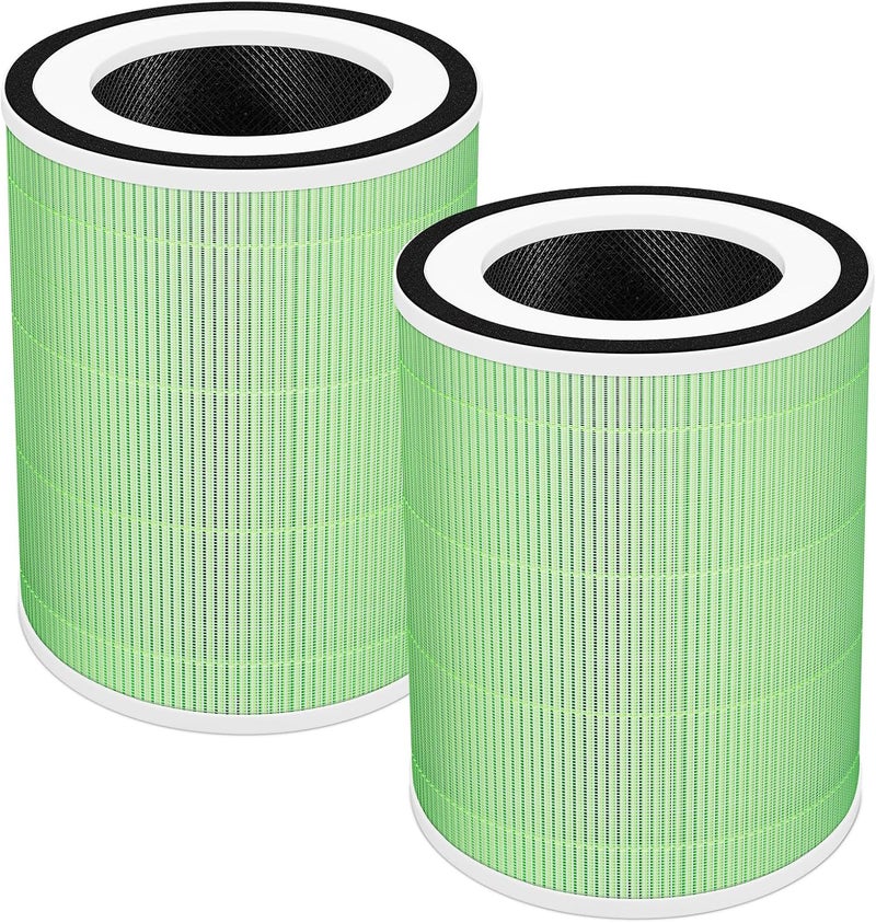 Sinnya Kilo Pet Filter Replacement Compatible with Afloia Kilo, KILOPLUS, KILOPRO, MIRO, MIRO PRO and MORENTO MR-Kilo, 360° 4-Stage Filtration, 2 Pack, Green - Image 1